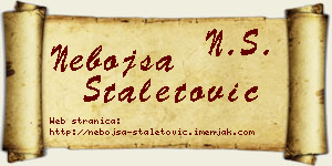 Nebojša Staletović vizit kartica